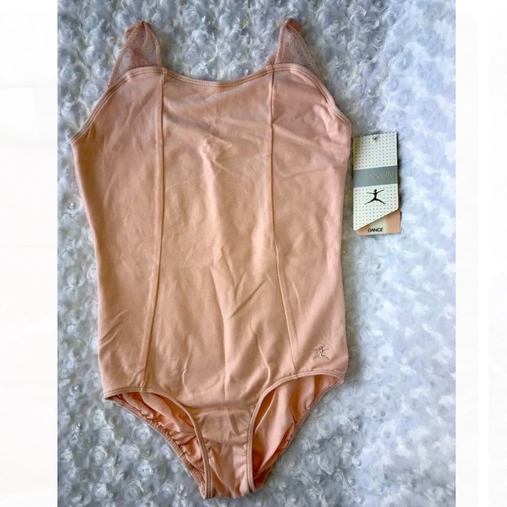NWT Danskin Leotard Pink Pinch Strap Large 12 14 DAN4017